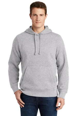Sport-Tek Herren Fleece Kapuzenpullover mit Schrumpffestigkeit und Kangaroo-Tasche - Heather Grau