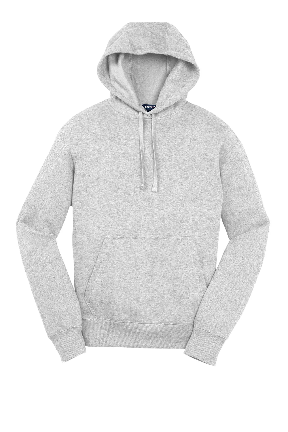 Sport-Tek Herren Fleece Kapuzenpullover mit Schrumpffestigkeit und Kangaroo-Tasche - Heather Grau