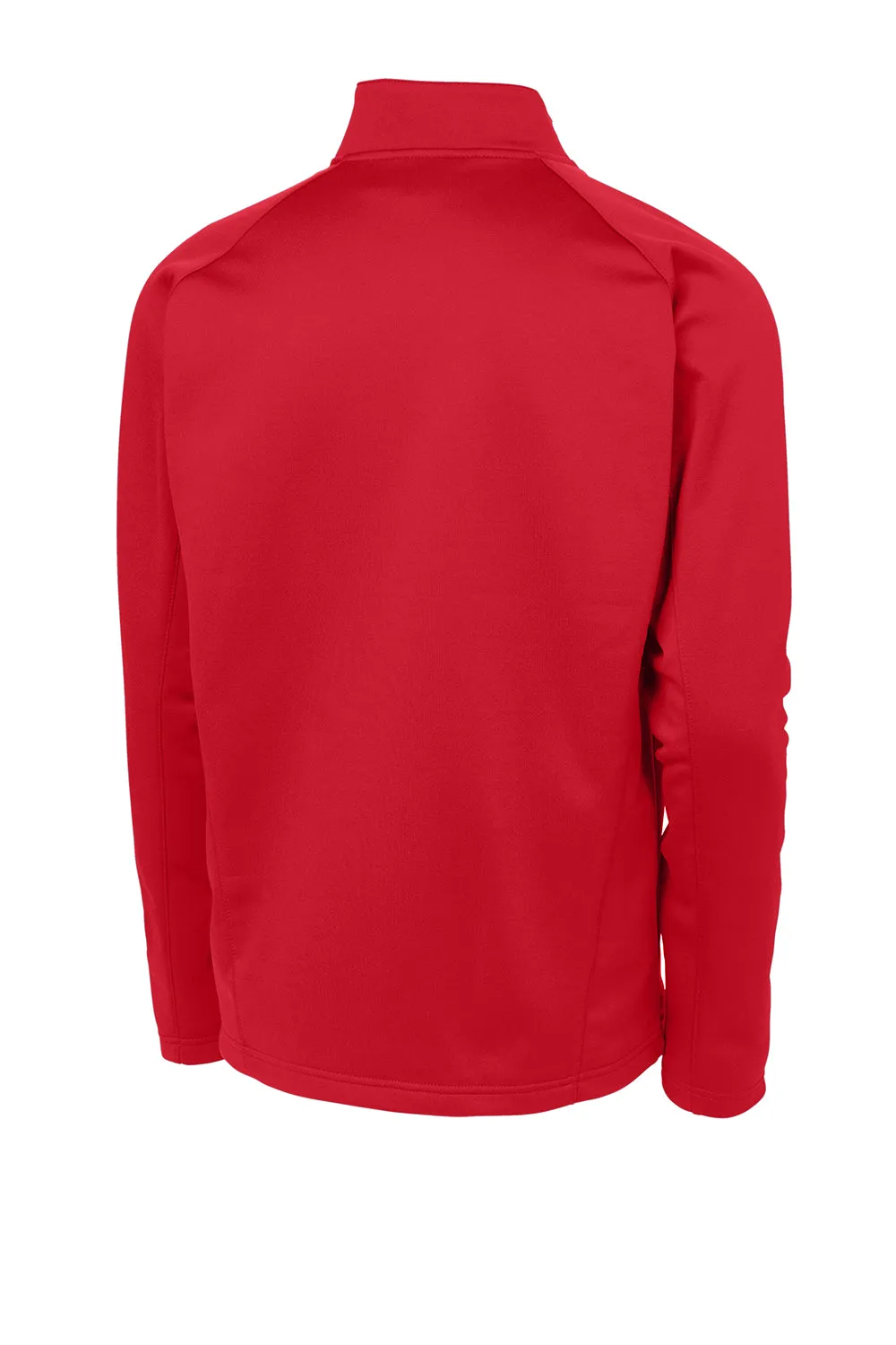 Sport-Tek Herren Sport-Wick Feuchtigkeitstransport Fleece 1/4 Zip Sweatshirt - Tiefrot/Silbergrau