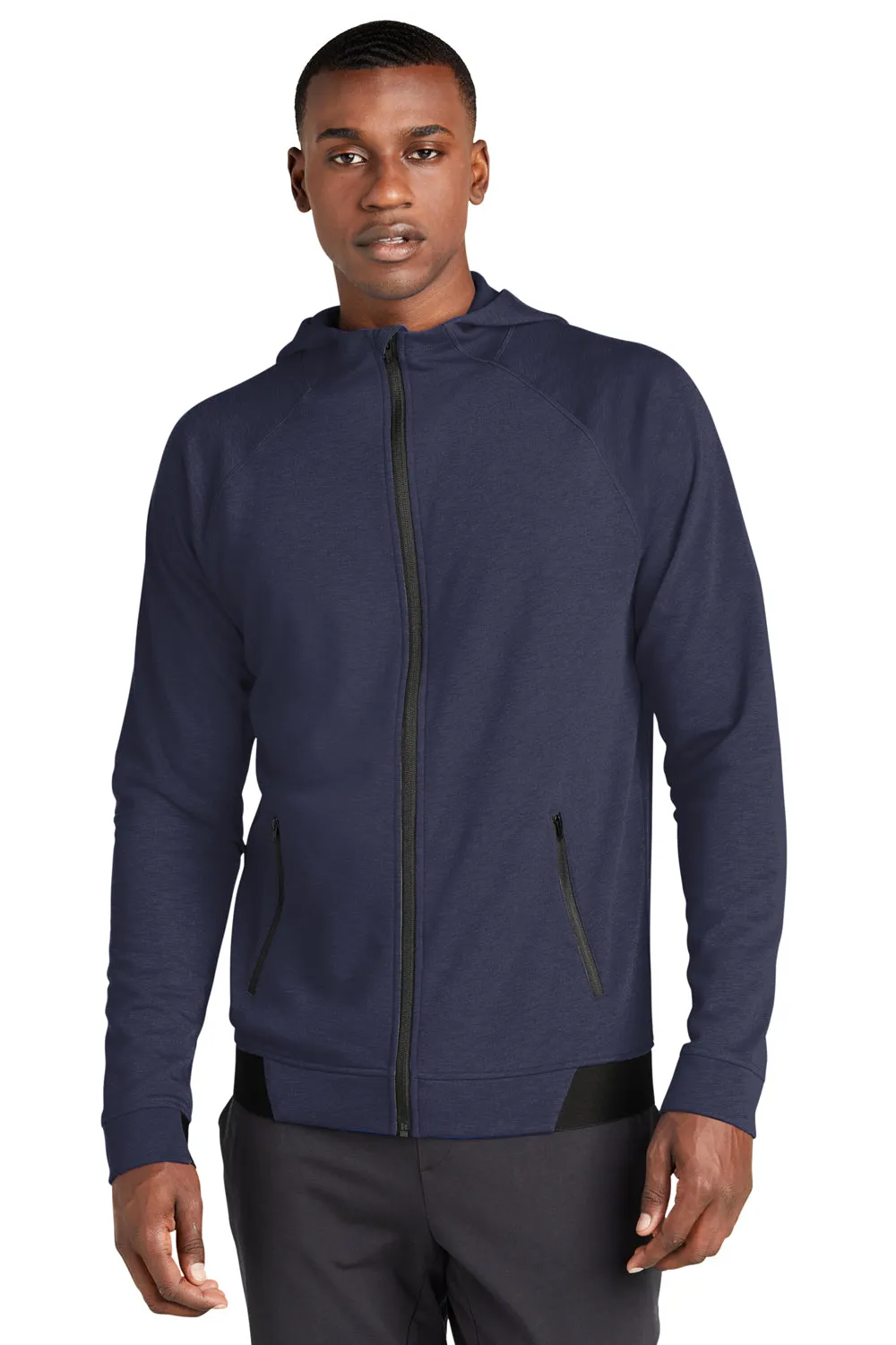 Sport-Tek Herren Strive PosiCharge Kapuzenpullover mit Reißverschluss und Taschen - Echt Marineblau