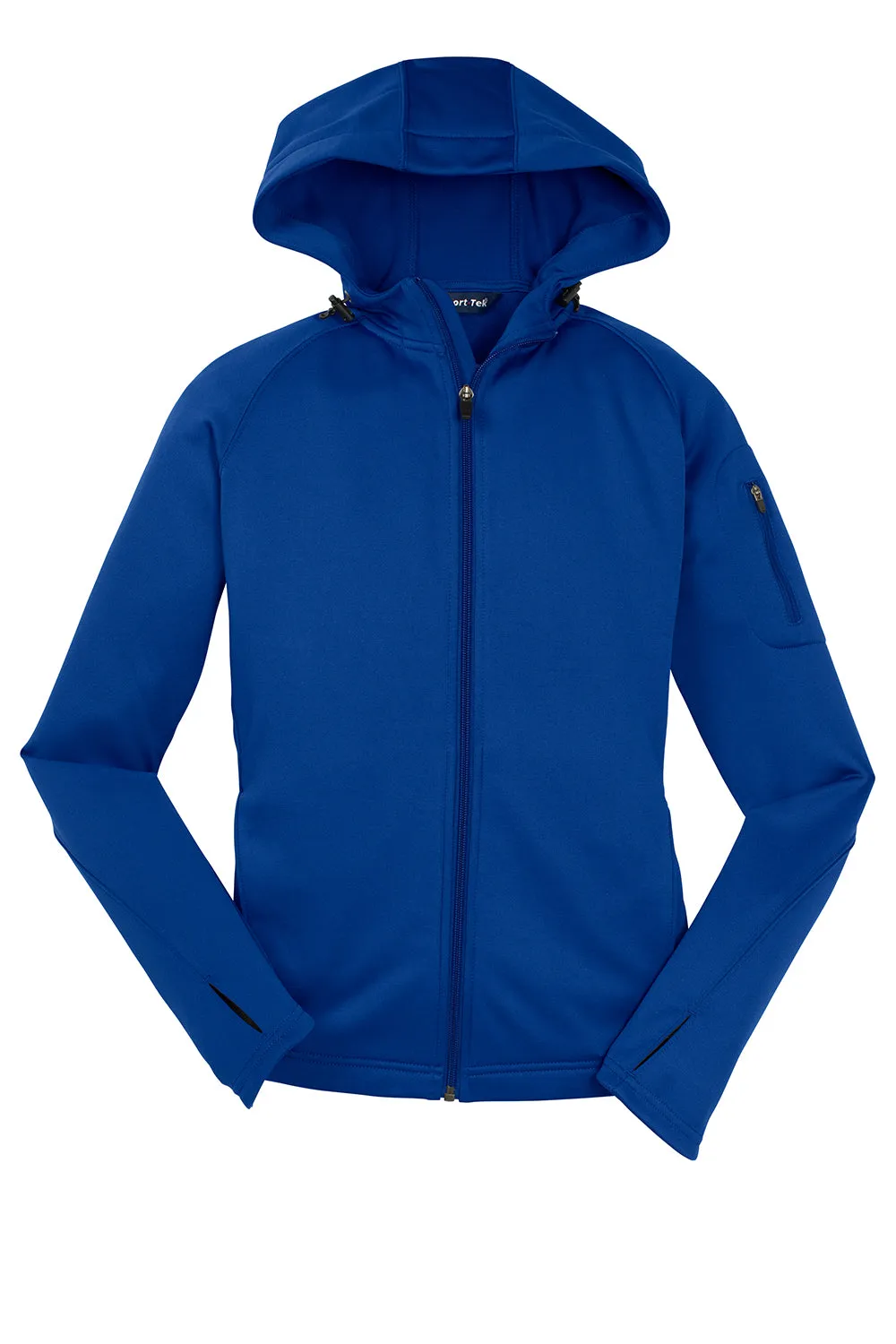 Sport-Tek Damen Tech Feuchtigkeitstransportierende Fleece Kapuzenpullover mit Reißverschluss und Taschen - Echtes Königsblau