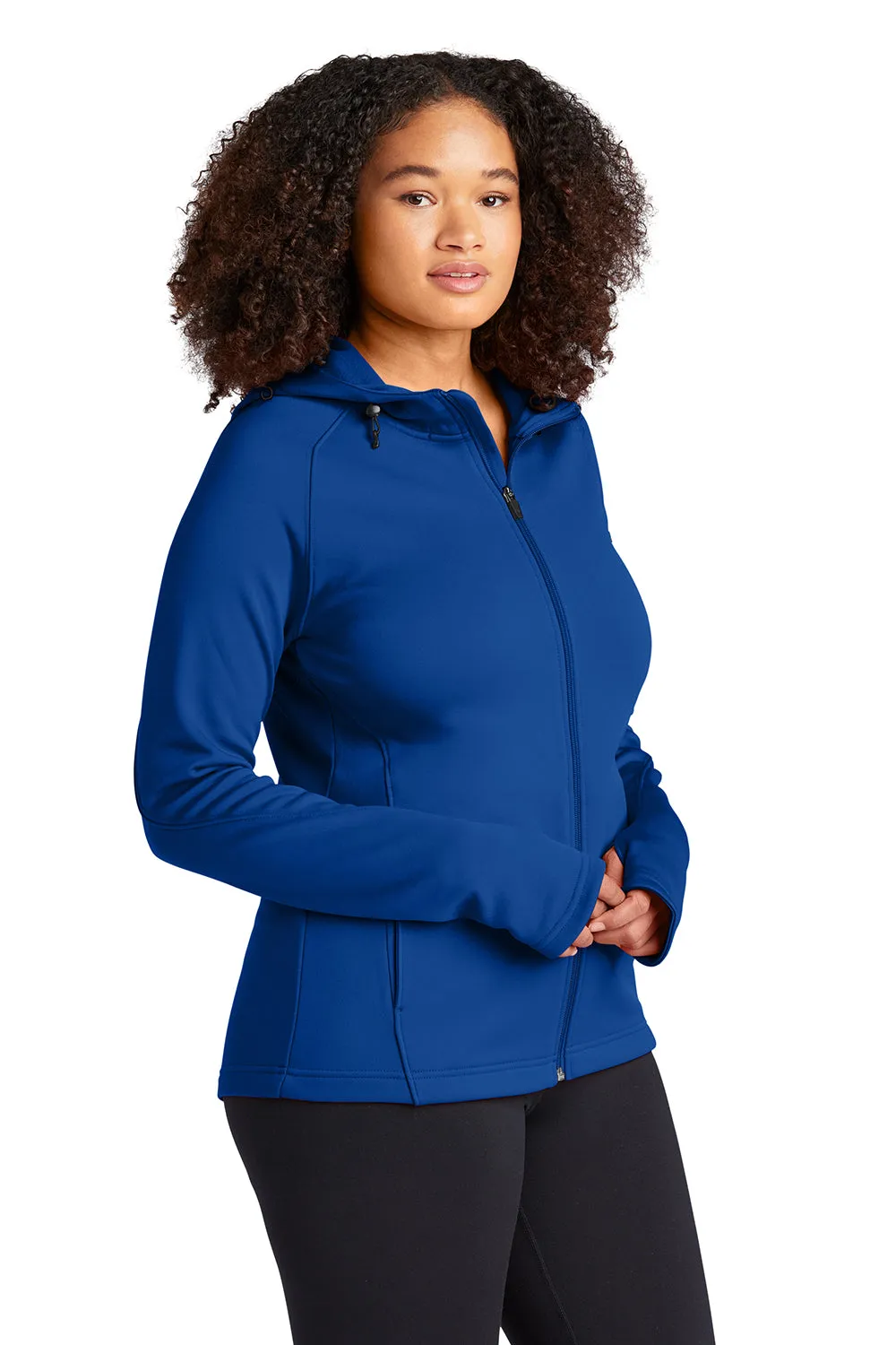 Sport-Tek Damen Tech Feuchtigkeitstransportierende Fleece Kapuzenpullover mit Reißverschluss und Taschen - Echtes Königsblau