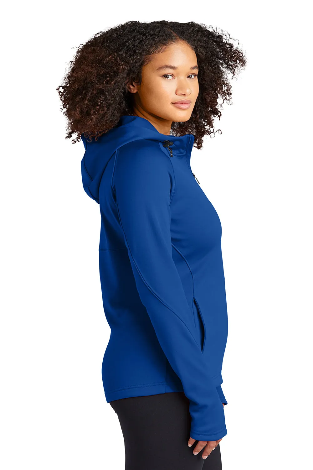 Sport-Tek Damen Tech Feuchtigkeitstransportierende Fleece Kapuzenpullover mit Reißverschluss und Taschen - Echtes Königsblau