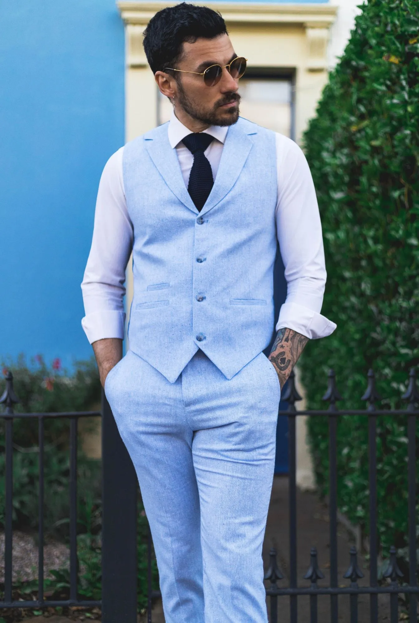 Sommeranzug Weste Hose Hochzeit