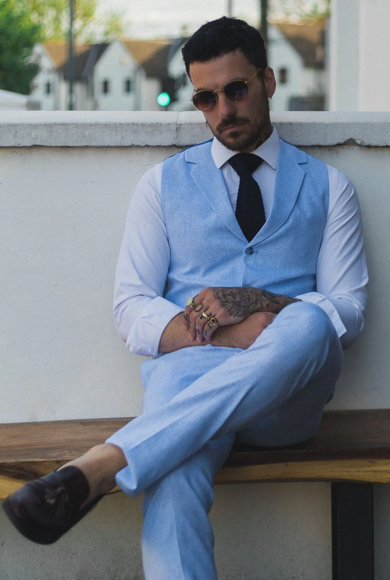 Sommeranzug Weste Hose Hochzeit