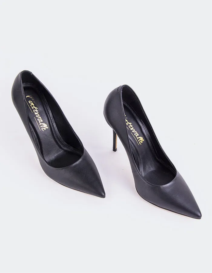 Teeva Leder in Schwarz