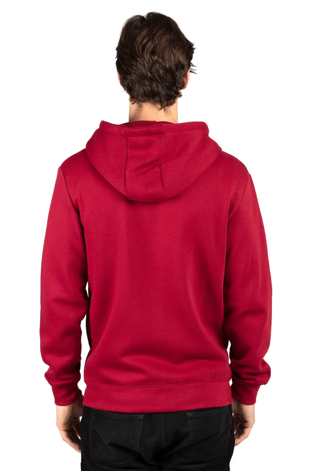Threadfast Apparel Herren Ultimate Fleece Full-Zip Kapuzenpullover mit Taschen - Burgunder