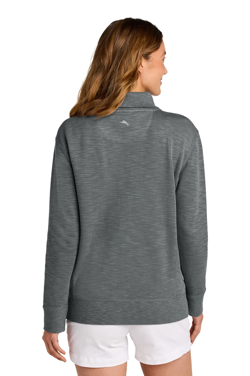 Tommy Bahama Damen Tobago Bay Sweatshirt mit Reißverschluss und Taschen - Höhlengrau