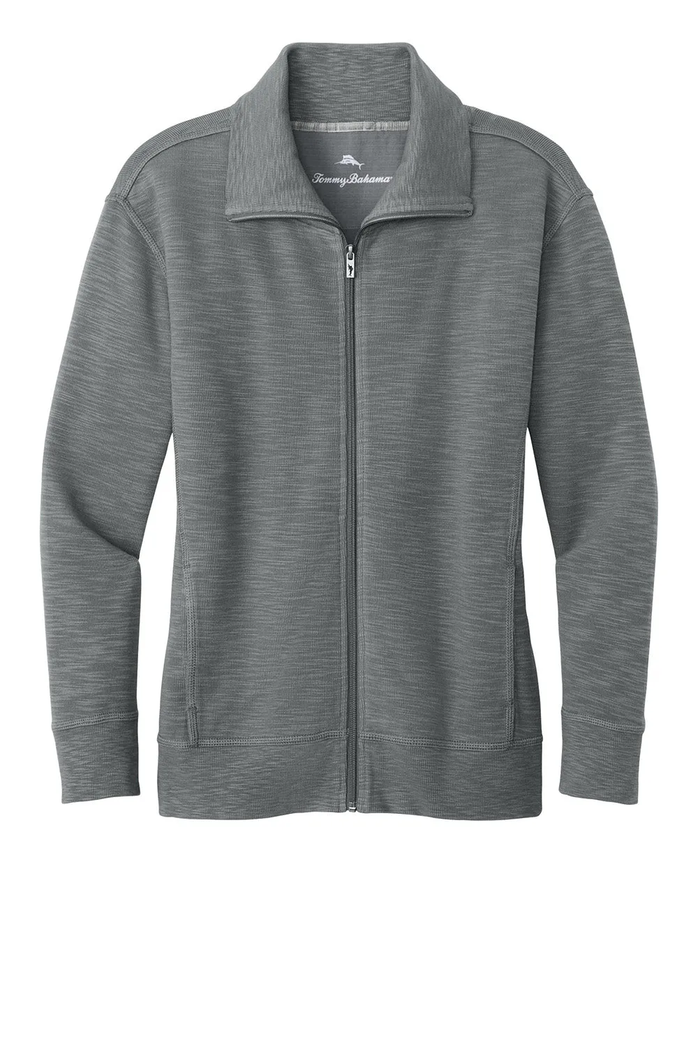 Tommy Bahama Damen Tobago Bay Sweatshirt mit Reißverschluss und Taschen - Höhlengrau