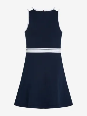 Tommy Hilfiger Mädchen Kontrastbesatz Skaterkleid in Marine