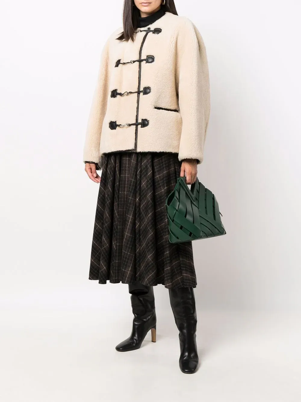 TOTEME - Damen Teddy-Shearling-Jacke mit Clasp-Verschluss Kleidung_toteme