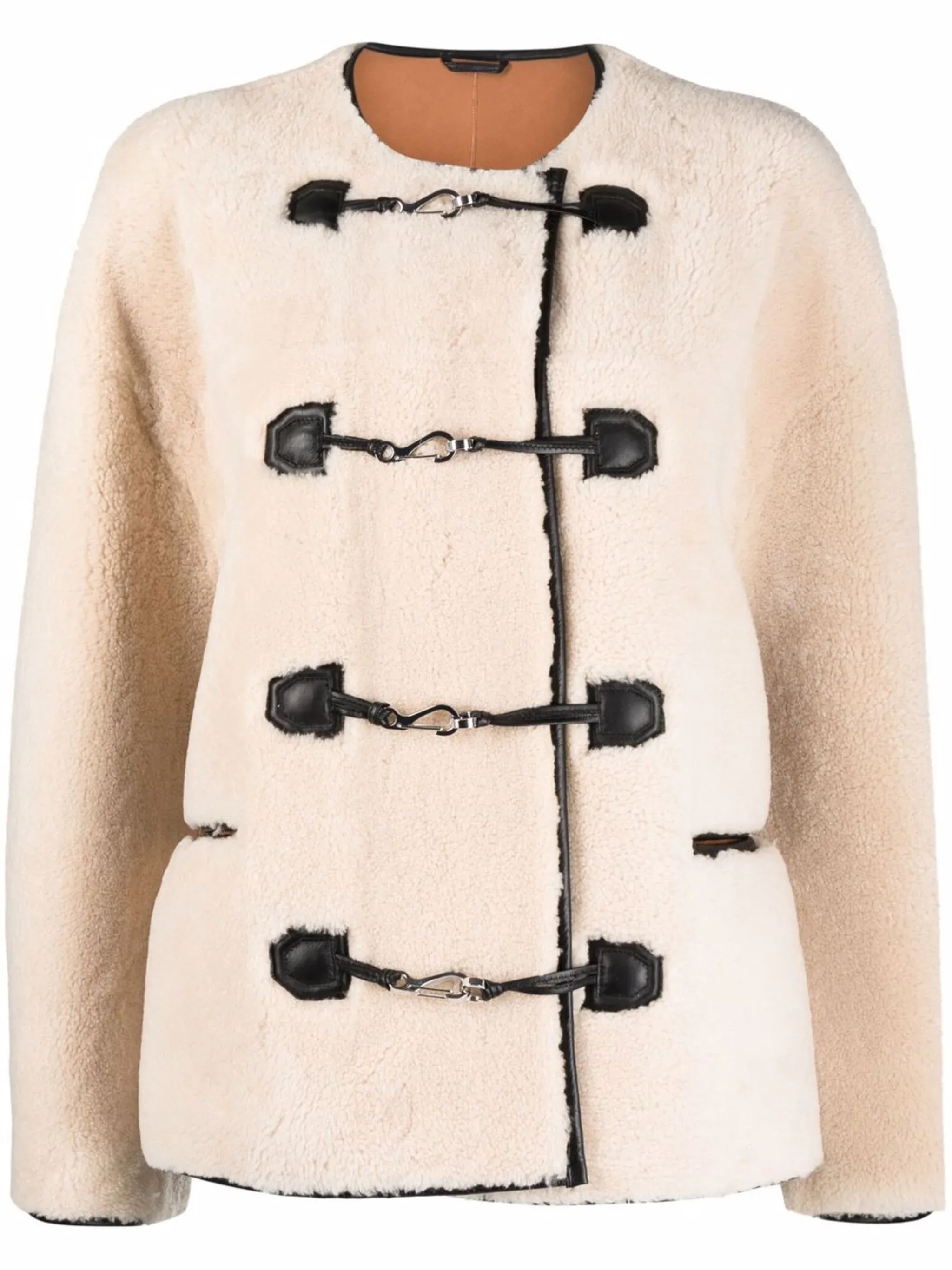 TOTEME - Damen Teddy-Shearling-Jacke mit Clasp-Verschluss Kleidung_toteme