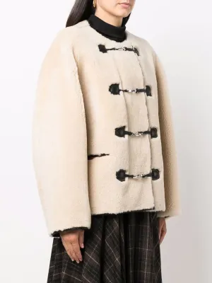 TOTEME - Damen Teddy-Shearling-Jacke mit Clasp-Verschluss Kleidung_toteme