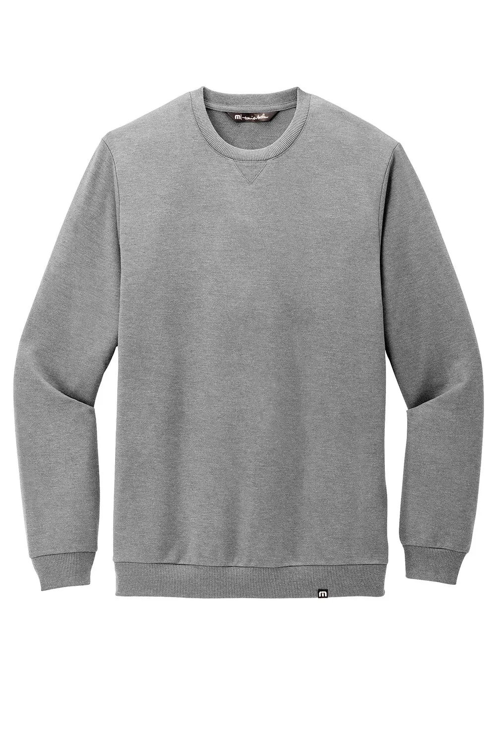 TravisMathew Herren Long Weekend Crewneck Sweatshirt - Heather Hellgrau