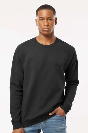 Tultex Herren Fleece Pullover mit Rundhalsausschnitt - Schwarz