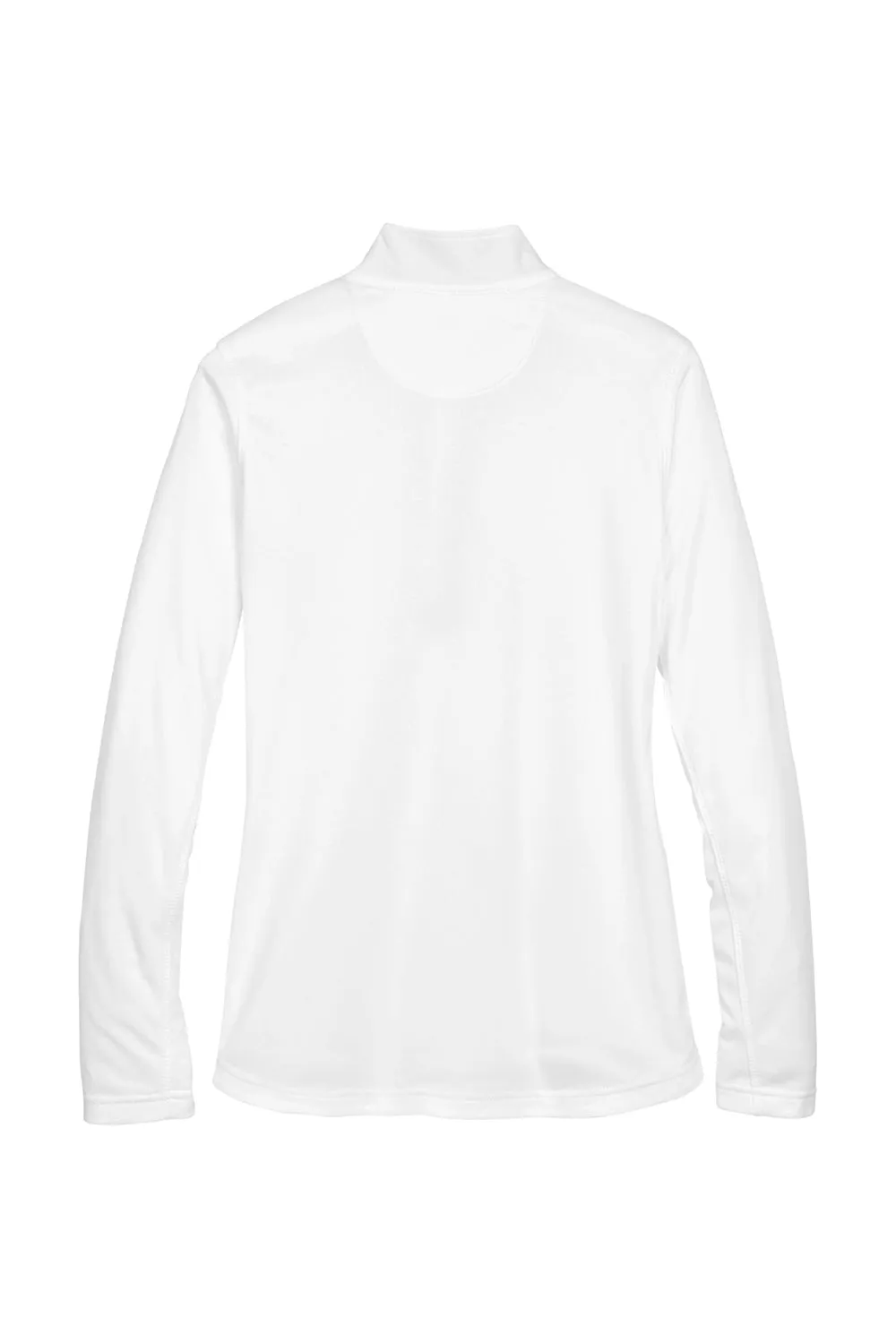 UltraClub Damen Cool & Dry Feuchtigkeitstransportierendes 1/4-Zip Sweatshirt mit Tasche - Weiß