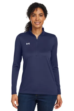 Under Armour Damen Team Tech Feuchtigkeitstransportierendes 1/4-Zip Sweatshirt - Mitternachtsmarineblau