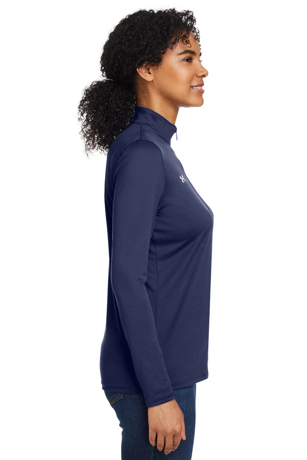 Under Armour Damen Team Tech Feuchtigkeitstransportierendes 1/4-Zip Sweatshirt - Mitternachtsmarineblau