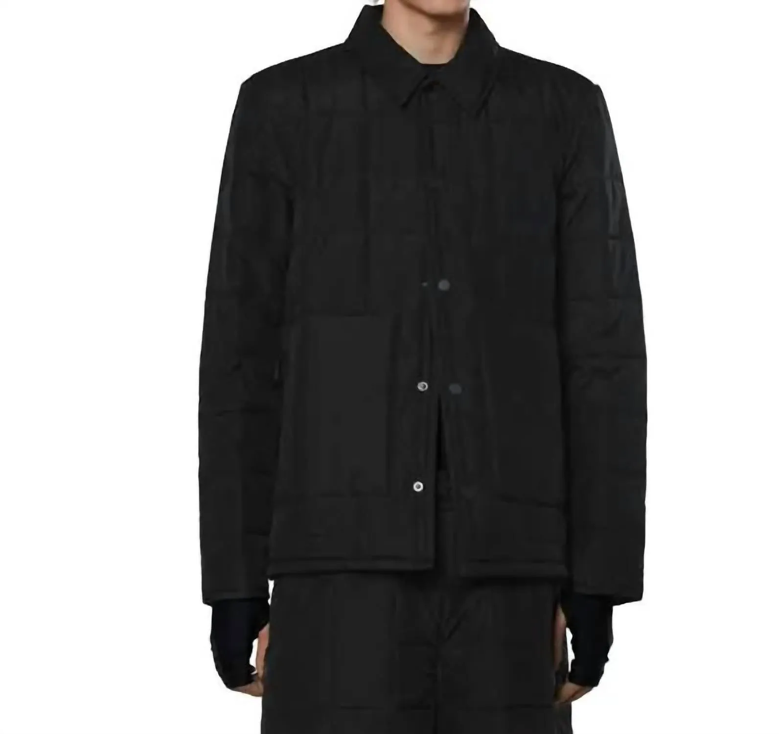 Unisex Futterhemd-Jacke in Schwarz