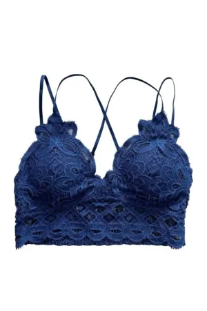 Damen-Spitzen-Bralette in Königsblau