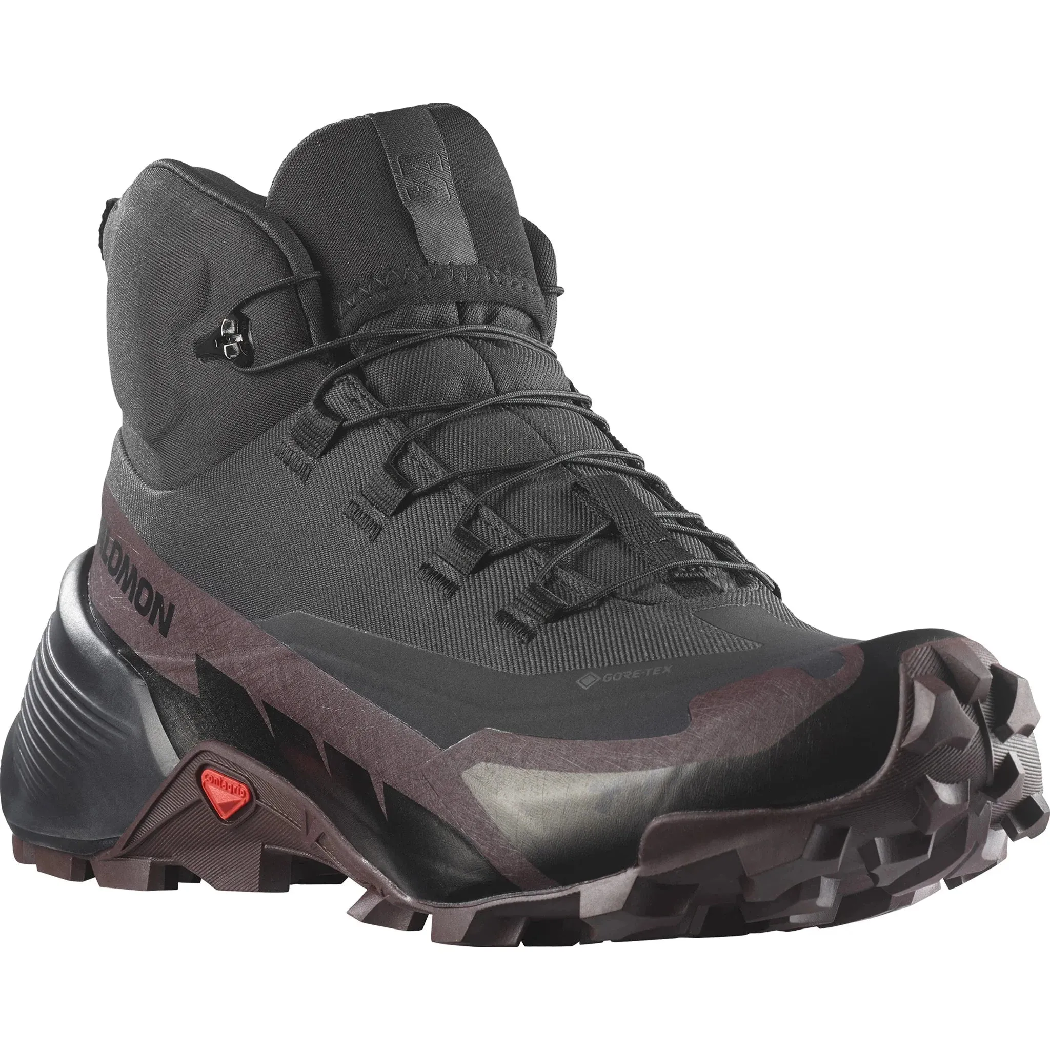 Damensalomon Cross Hike 2 Mid GORE-TEX Wanderstiefel Schwarz/Schokoladenpflaume
