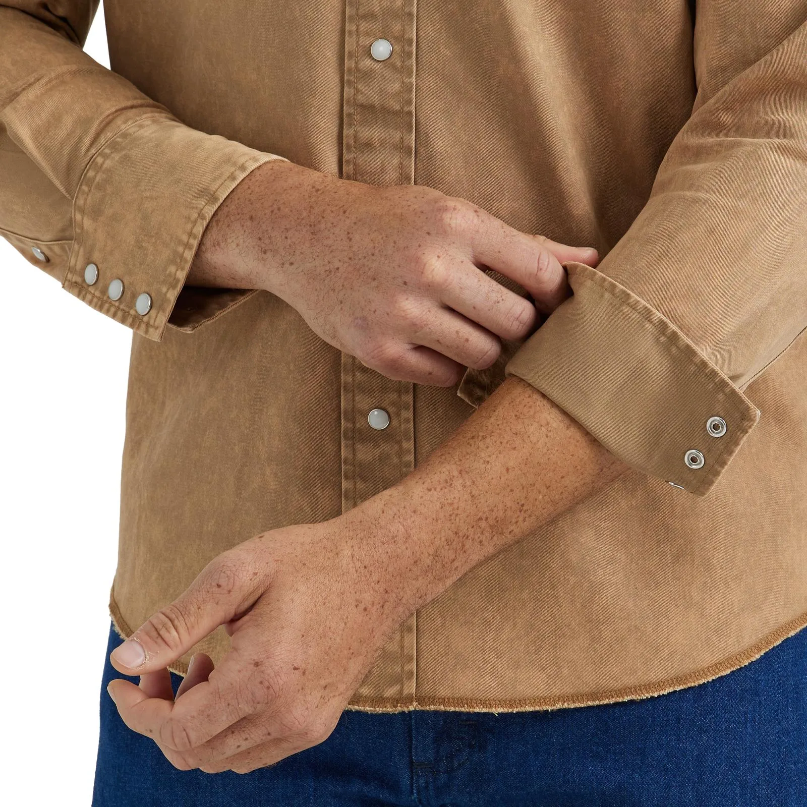 Wrangler Vintage Inspirierte Twill-Arbeitshemd in Beige Wrangler Kleidung