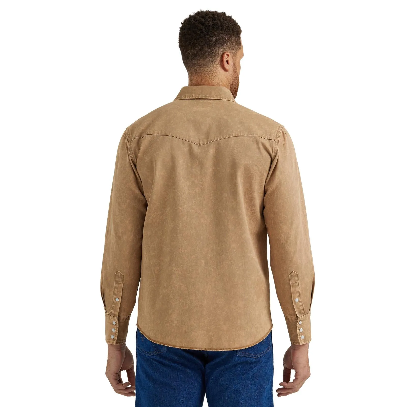 Wrangler Vintage Inspirierte Twill-Arbeitshemd in Beige Wrangler Kleidung